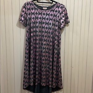 LulaRoe Carly Pink and Grey Elegant